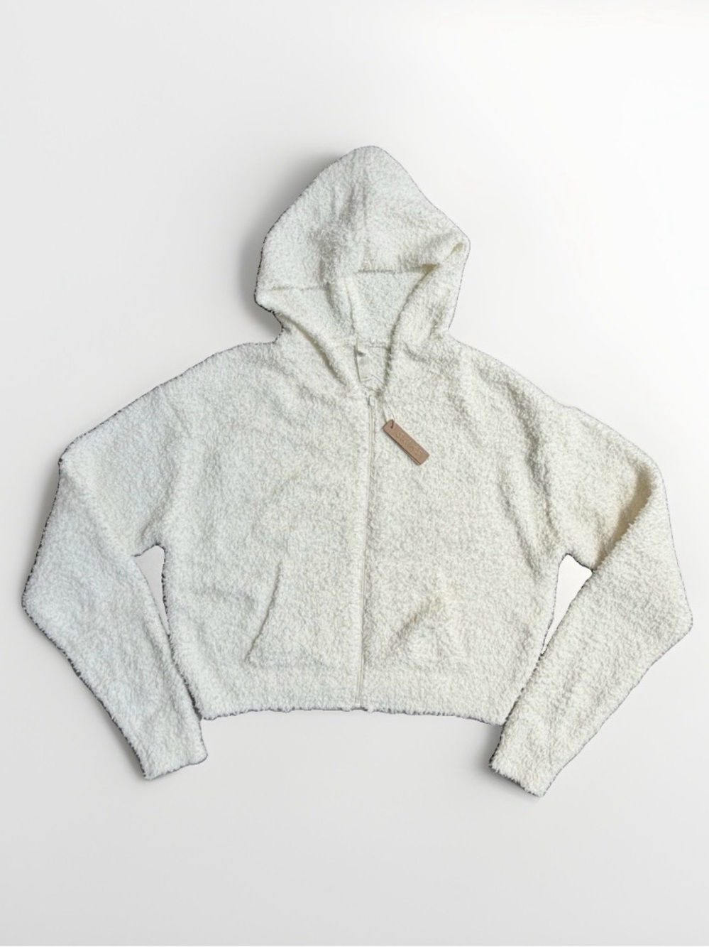 NWT SKIMS Cozy Knit Zip Up Hoodie Bone Cream Loungewear Comfy Soft Women’s L/XL